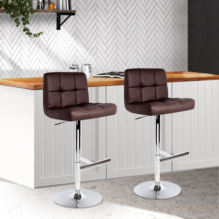 Artiss Set of 2 Gas Lift Bar Stools