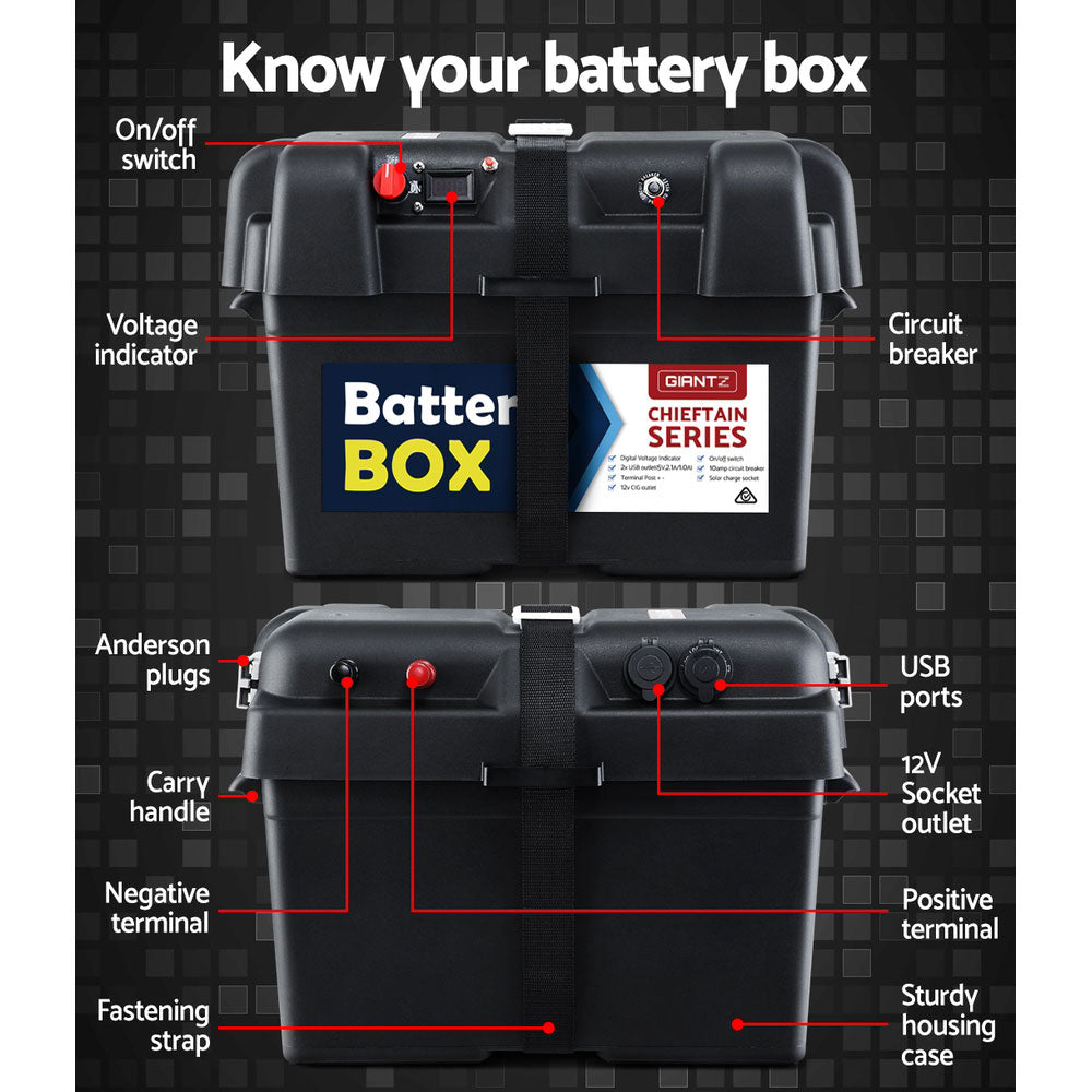 GIANTZ Portable Battery Box 12V