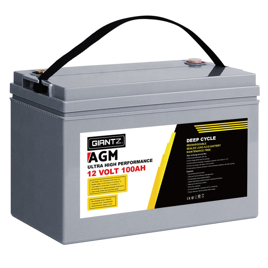 Giantz 12V 100Ah AGM Deep Cycle Marine Battery