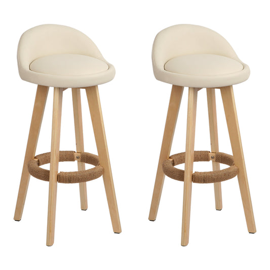 Artiss Set of 2 Beige Bar Stools
