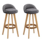 Artiss Set of 2 Grey Fabric Bar Stools