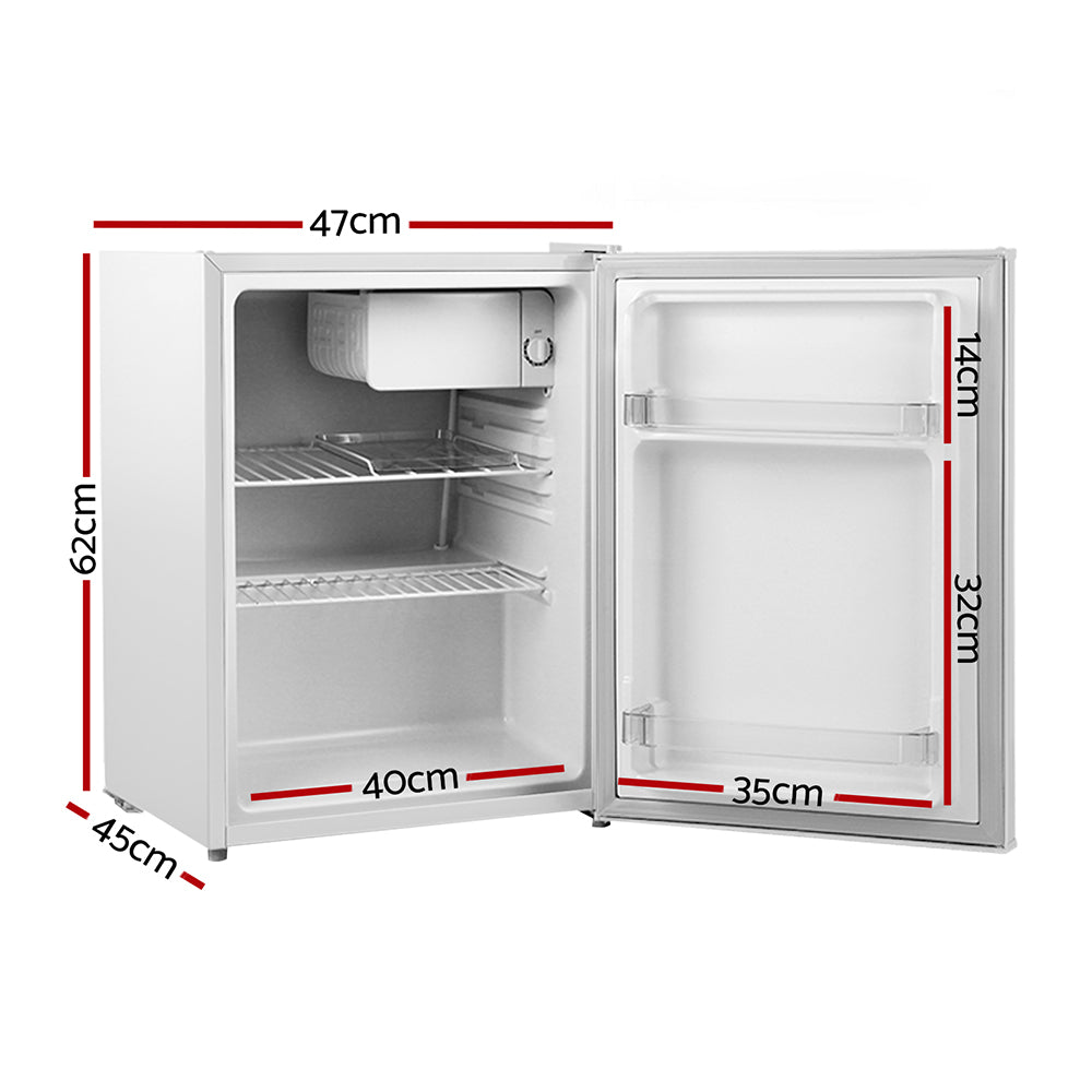 Devanti 70L Portable Mini Bar Fridge - Compact, Adjustable Temp & Energy Saving
