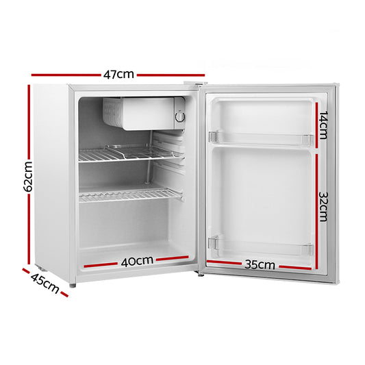 Devanti 70L Portable Mini Bar Fridge - Compact, Adjustable Temp & Energy Saving