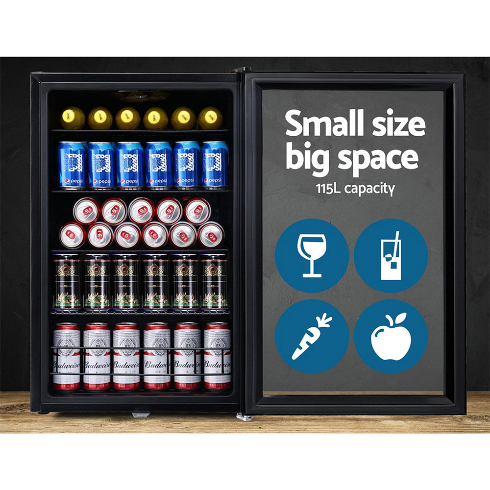 Devanti 115L Bar and wine fridge commercial drink display