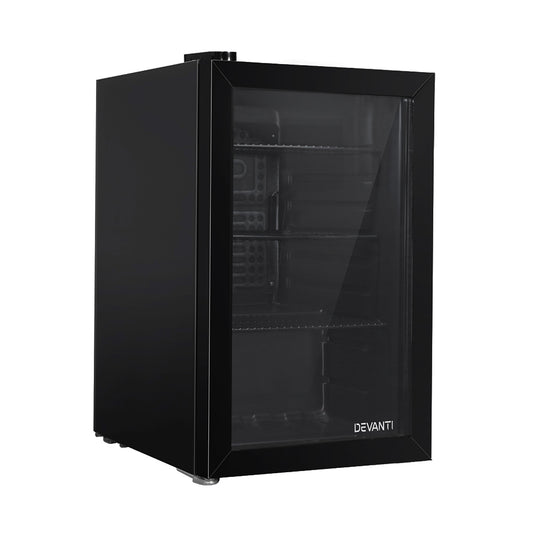 Devanti 70L Glass Door Wine and Beverage Fridge