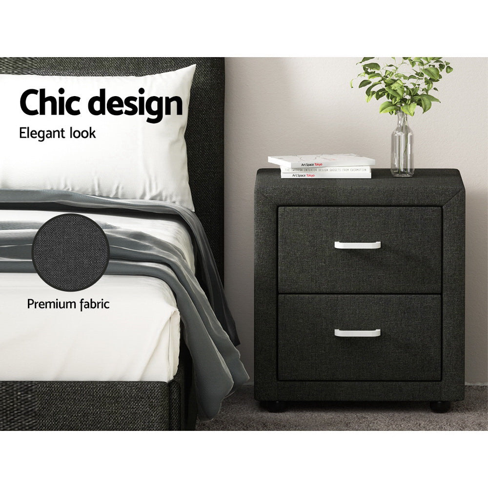 Artiss Moda Bedside Table Charcoal