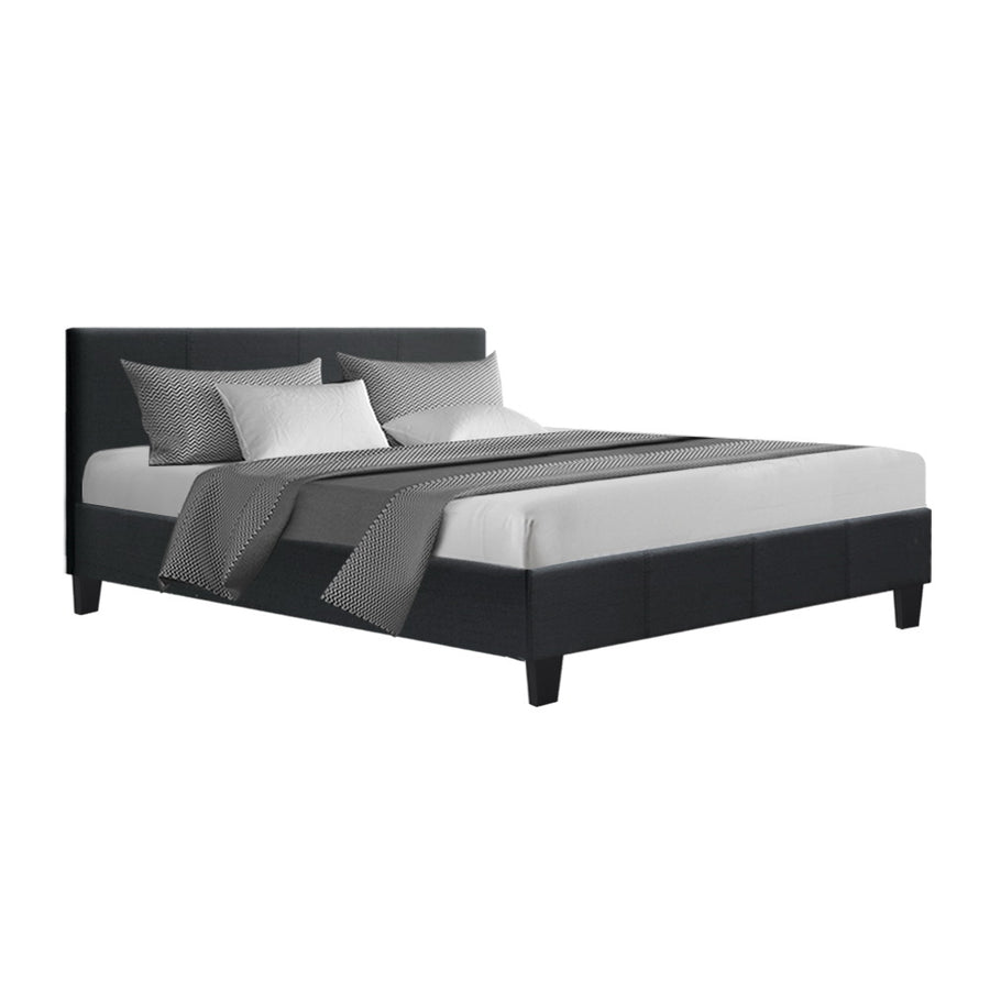 Artiss Neo Queen Bed Frame Fabric - Charcoal