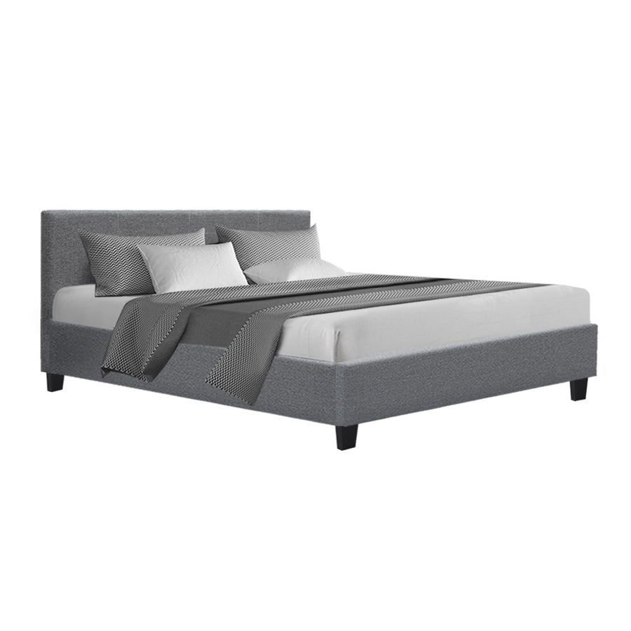 Artiss Neo Queen Bed Frame Fabric - Grey