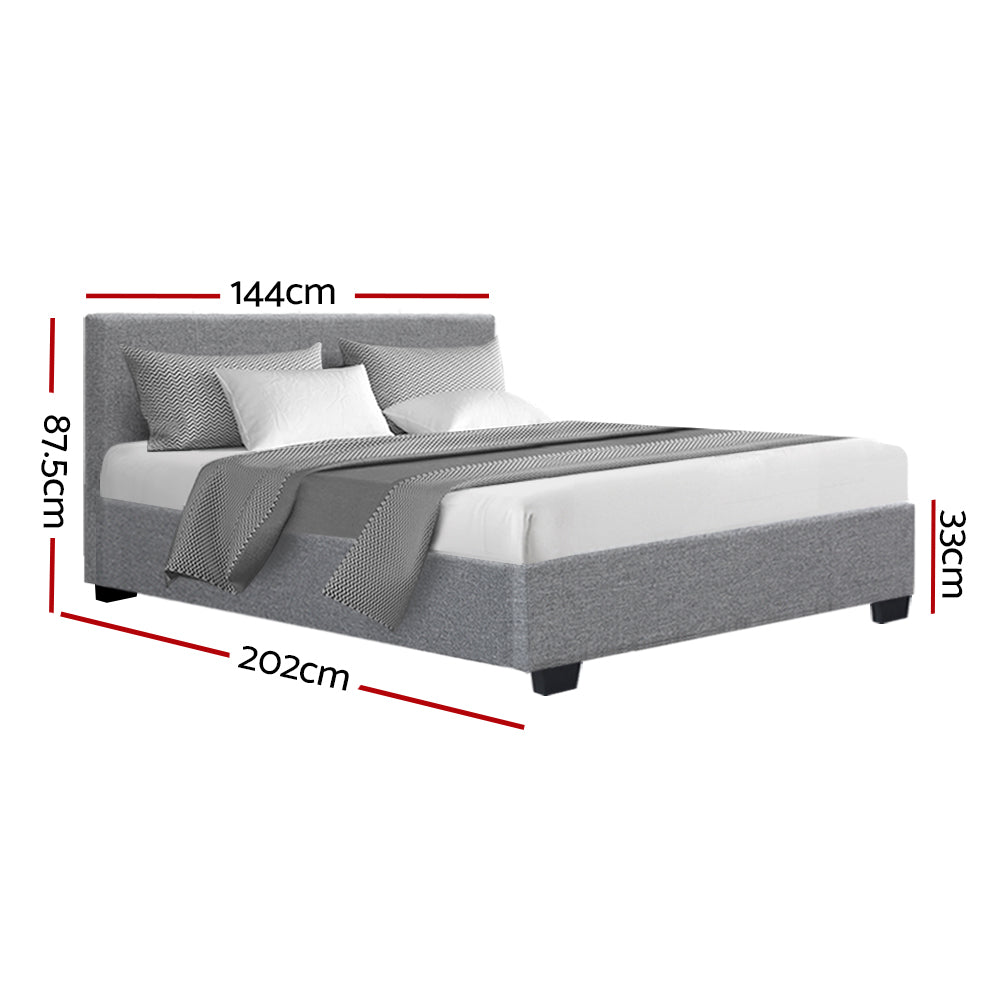 Artiss Nino Bed Frame Fabric - Grey Double