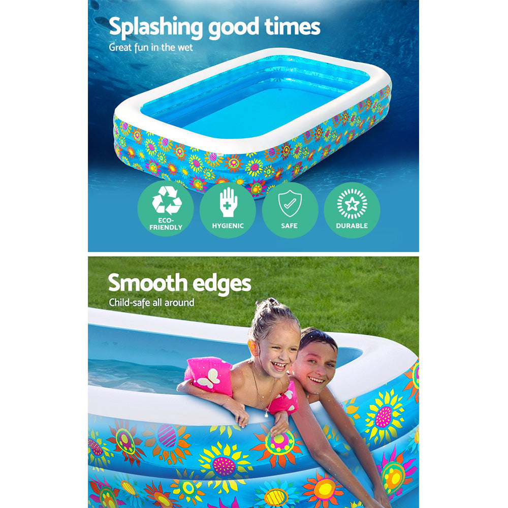 Bestway Inflatable Kids Play Pool Swimming Pool Rectangular Family Pools