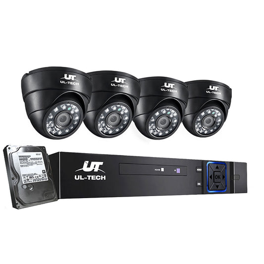 UL-tech CCTV DVR 1080P 2MP IP 4 Dome Cameras 1TB Hard disk