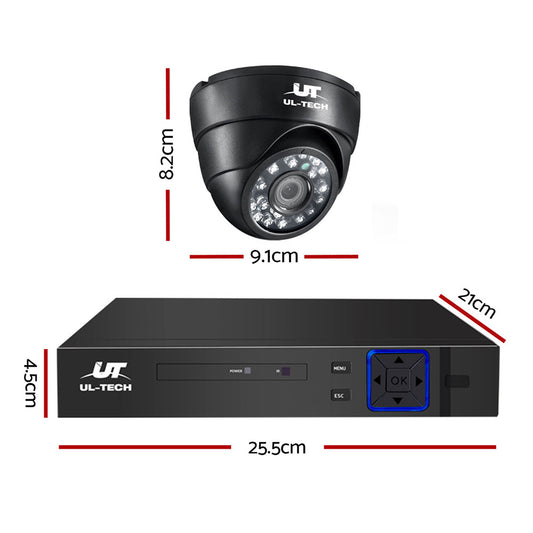 UL-tech CCTV DVR 1080P 2MP IP 4 Dome Cameras 1TB Hard disk