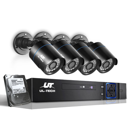 UL-Tech CCTV 2TB 8CH DVR 1080P 4 Camera Set
