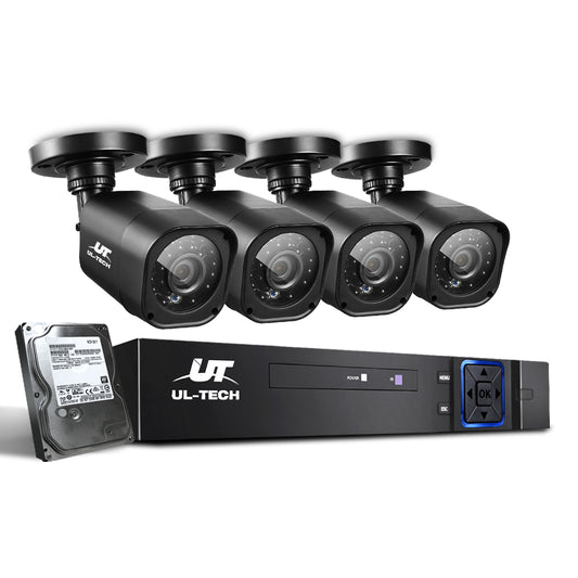 UL-Tech CCTV 2TB 8CH DVR 1080P 4 Camera Set