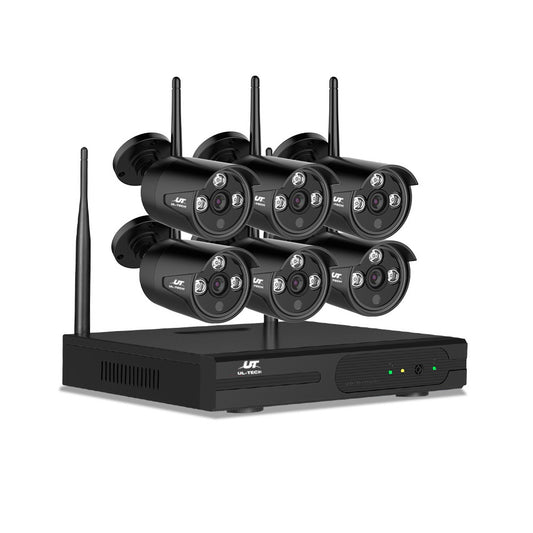 UL-TECH 1080P 8CH 6 Camera WI-FI NVR Video