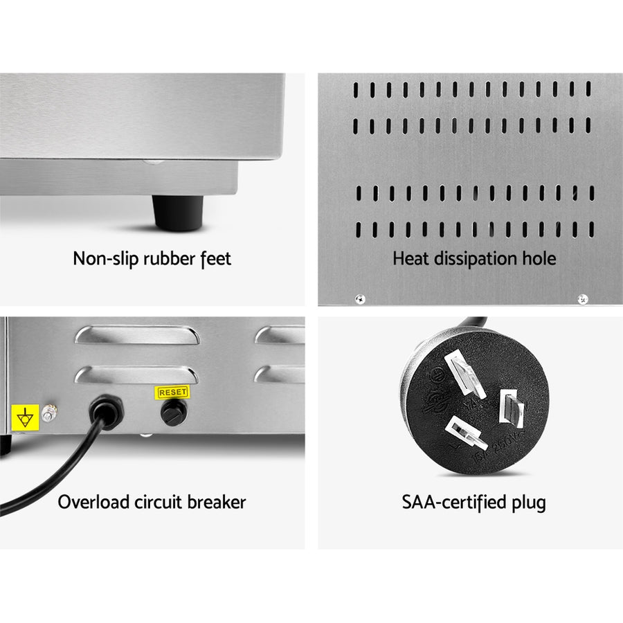 Devanti Commercial Electric Griddle - BBQ