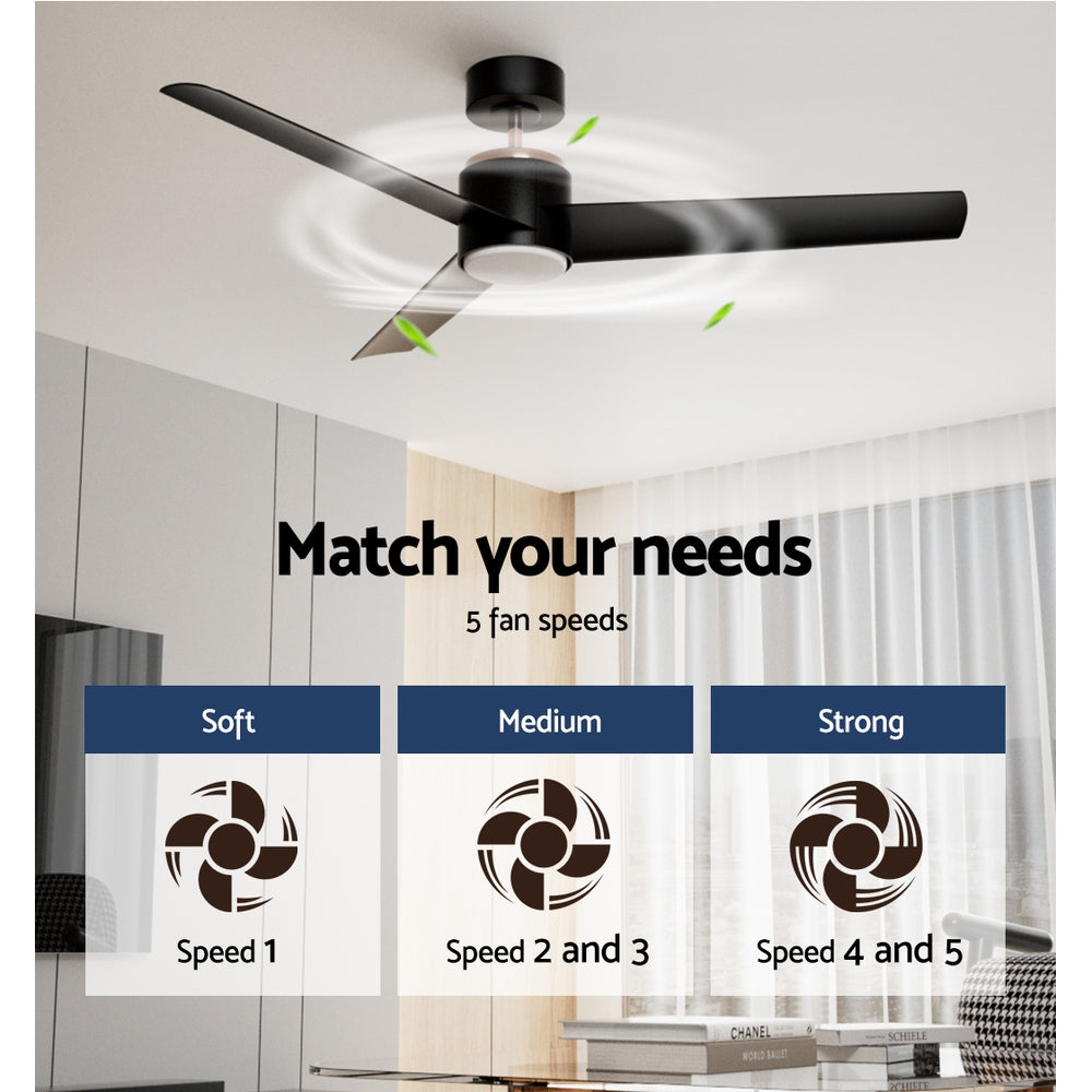 Devanti 52'' Black Ceiling Fan with Remote