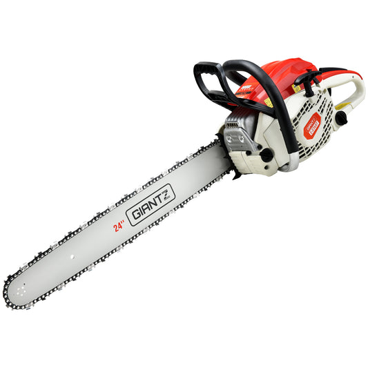 Giantz 88cc Chainsaw E-Start 24" Bar
