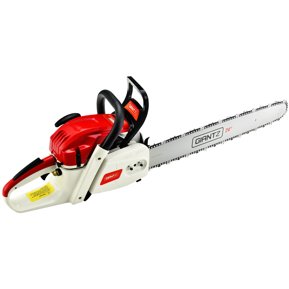 Giantz 88cc Chainsaw E-Start 24" Bar