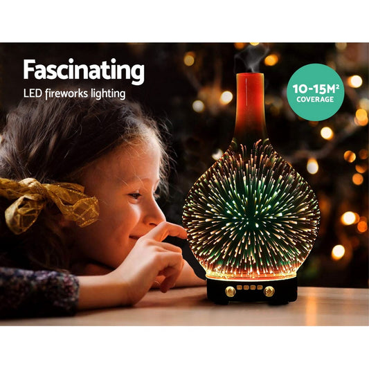 Devanti 3D LED Aroma Diffuser 100ml - Humidifier & Night Light