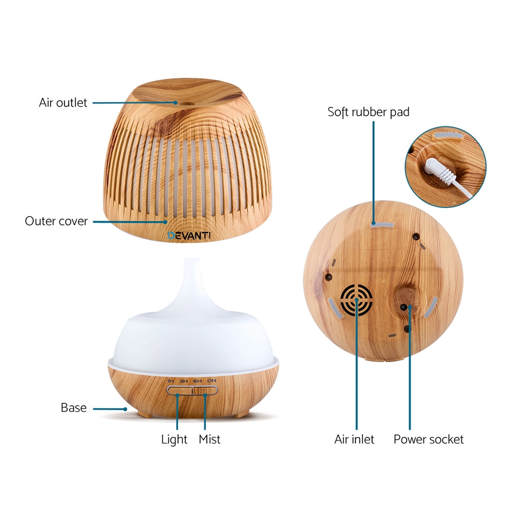 Devanti aromatherapy diffuser 7 colour LED light display