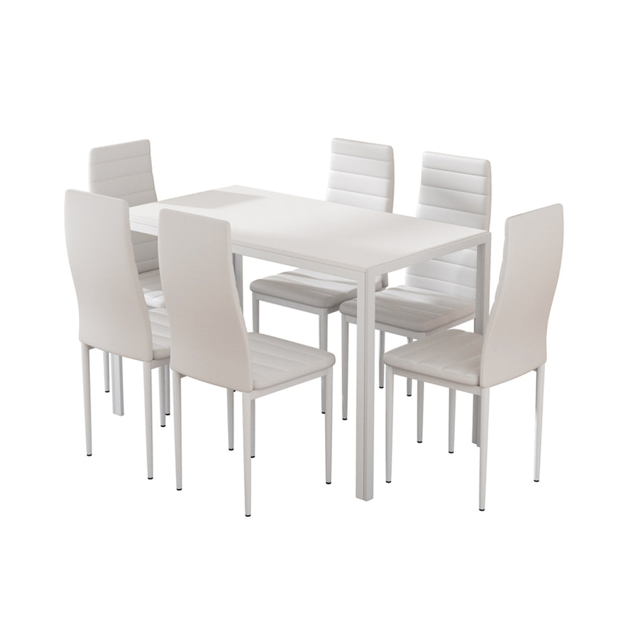 Artiss  7 Piece Dining Suite White