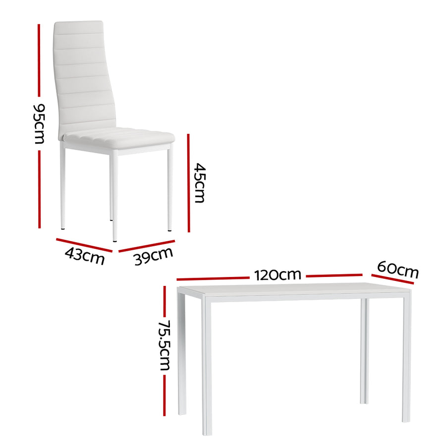 Artiss  7 Piece Dining Suite White