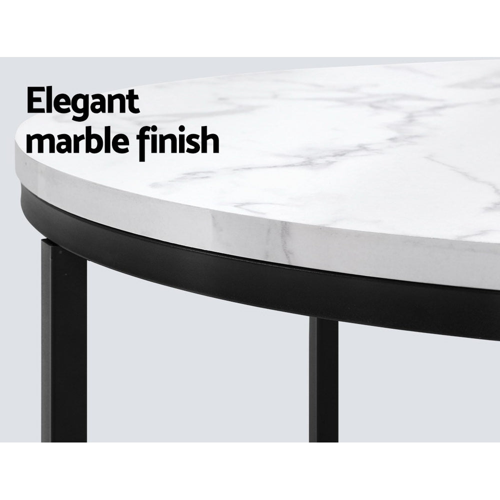 Artiss Coffee Table Marble Finish