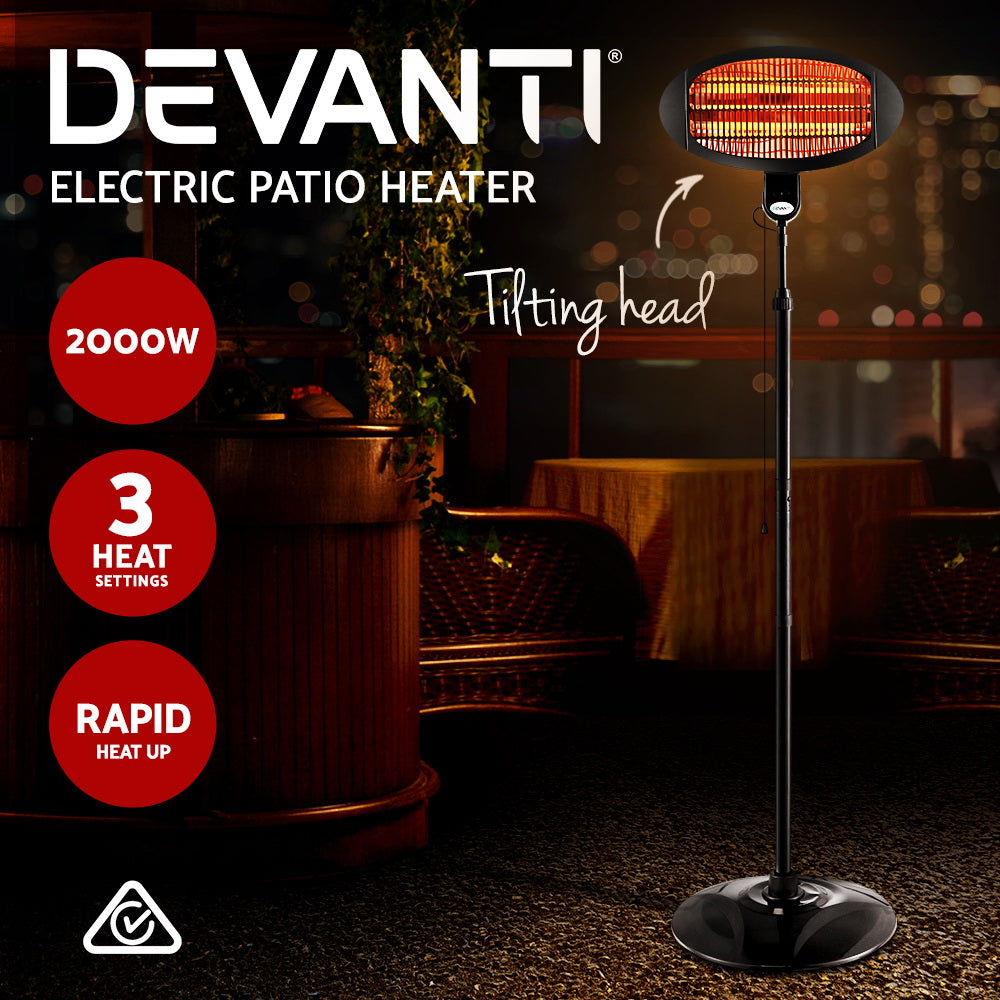 Devanti 2000w Electric Portable Strip Heater