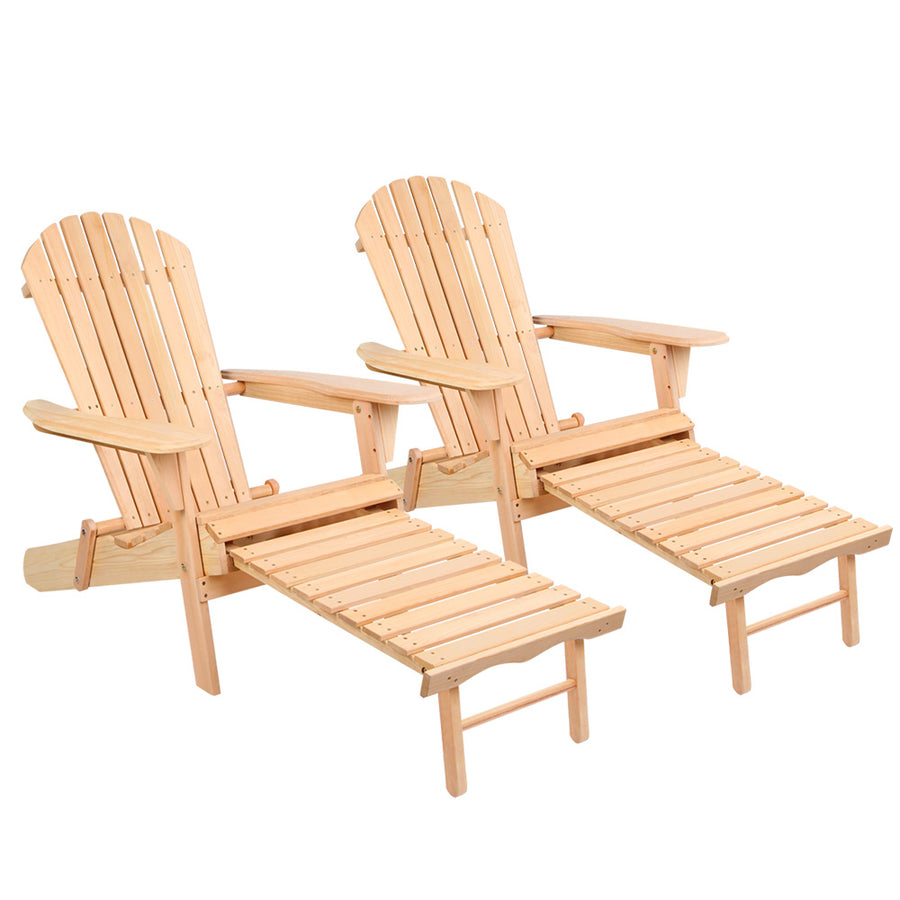 Gardeon Set of 2 Adirondack Sun Lounges