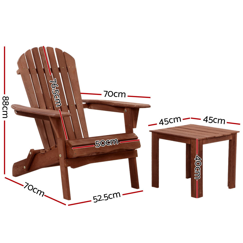 Gardeon Adirondack Chair & Table