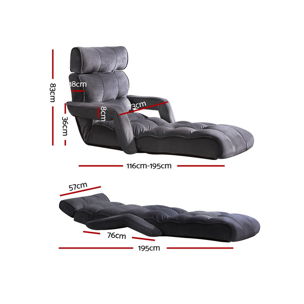 Artiss Floor Lounger Charcoal