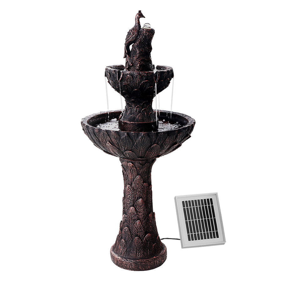 Gardeon Peacock Fountain Bird Bath