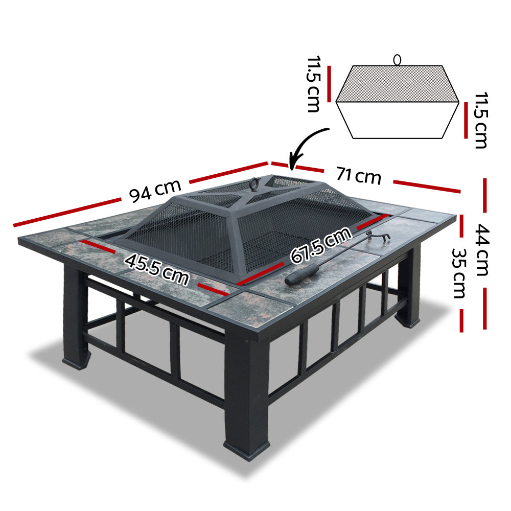 3 in 1 Firepit BBQ with Ice Pit for summer