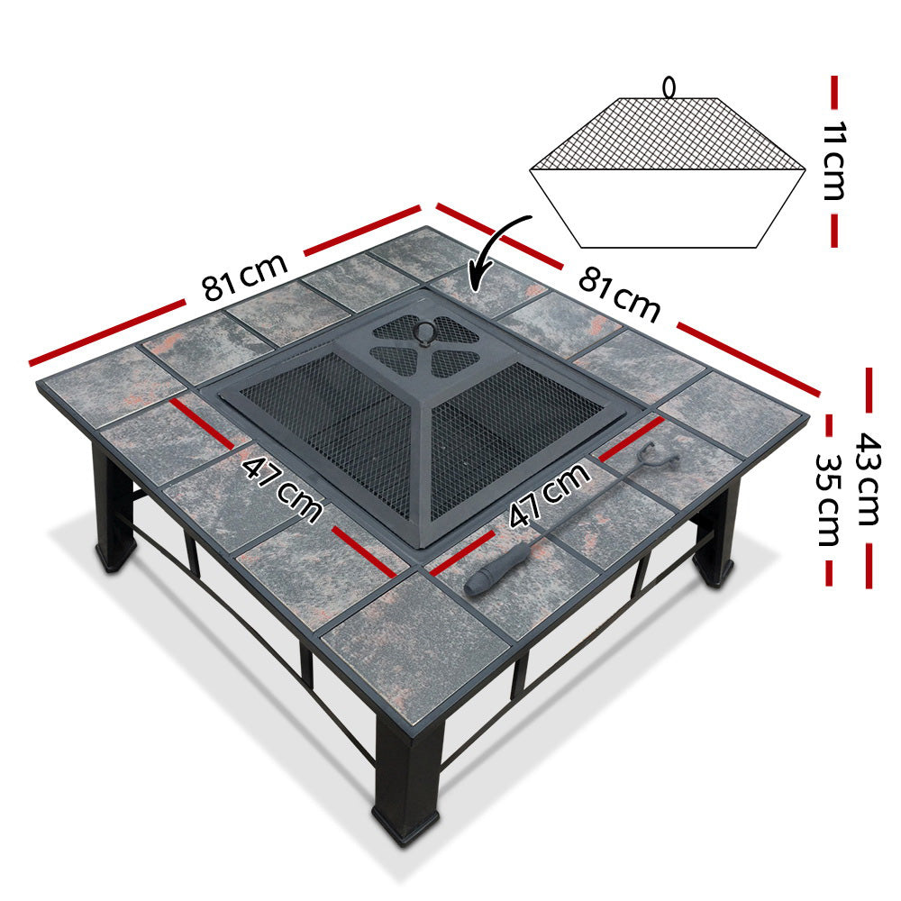 4 in 1 Firepit and Grill with ice tray