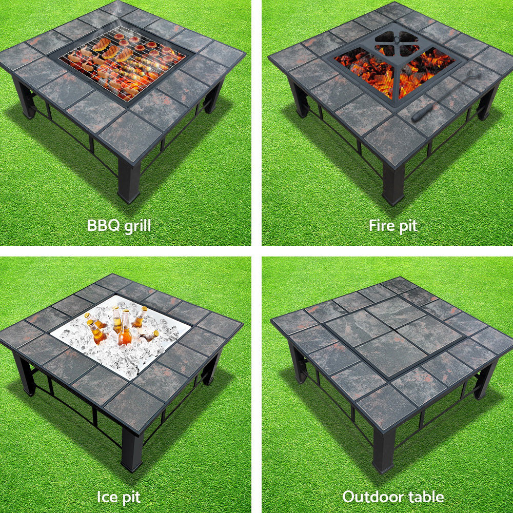 4 in 1 Firepit and Grill with ice tray