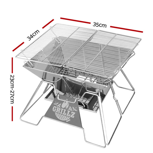Grillz Fire Pit BBQ 2-in-1