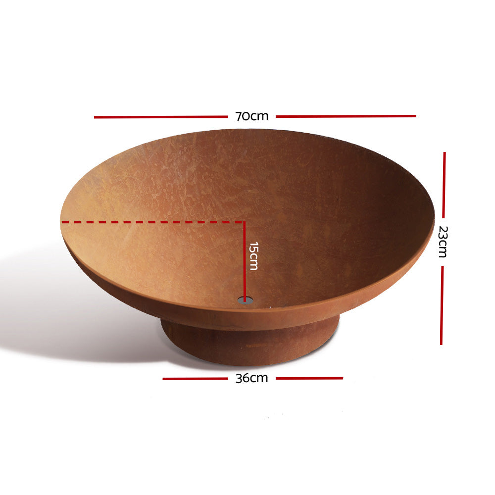 Grillz Fire Pit Steel Bowl 70CM