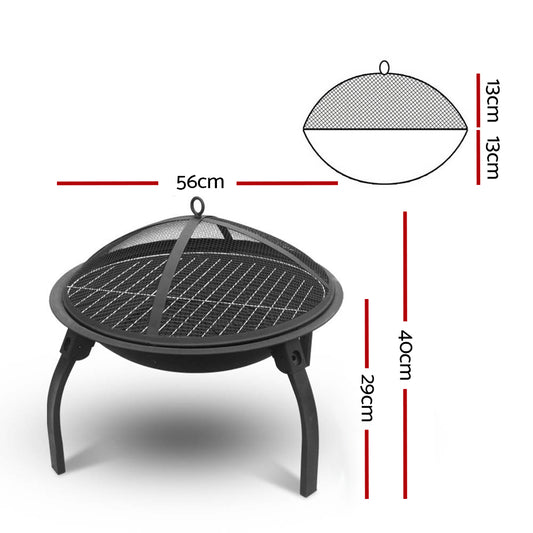 Portable Fire Pit - BBQ 56cm