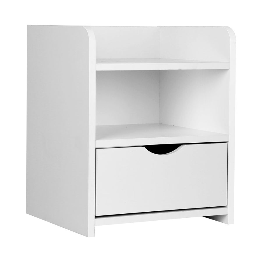 Artiss Bedside Table Drawer White