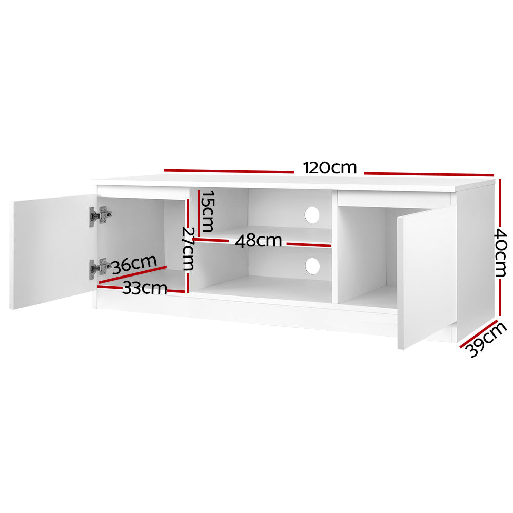 Artiss TV Entertainment Unit Gloss White 120cm