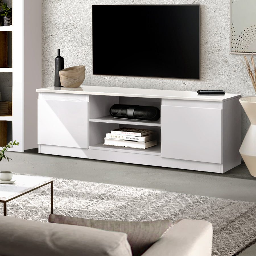 Artiss TV Entertainment Unit Gloss White 120cm