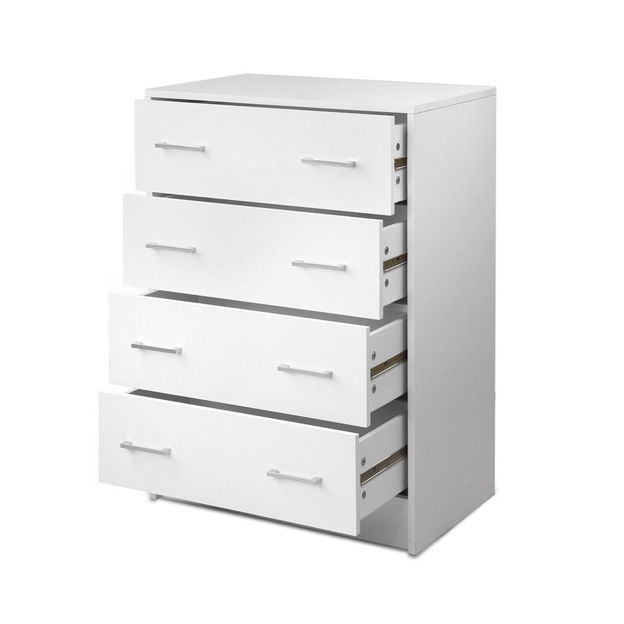 Artiss Tallboy 4 Drawer - White