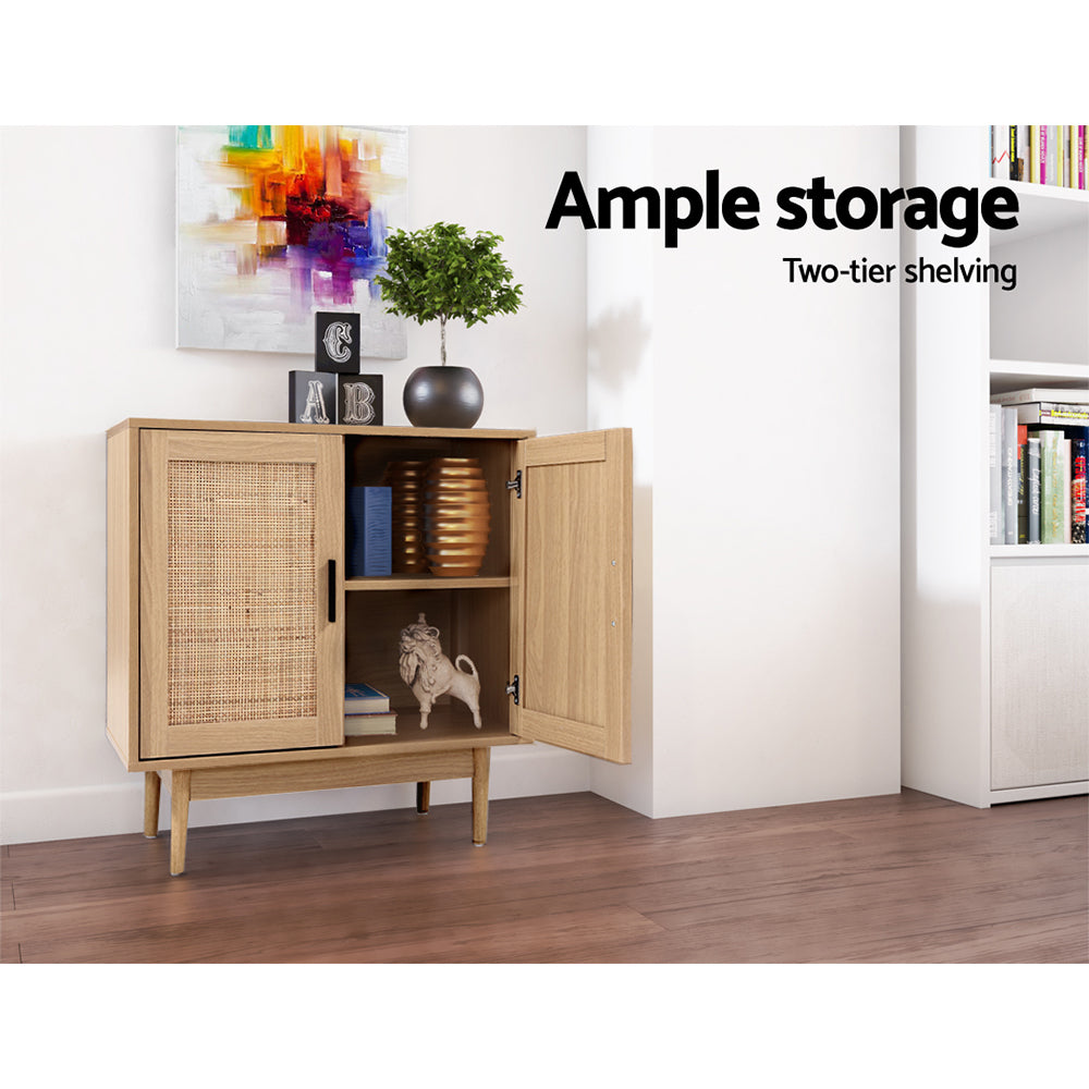 Artiss Two Door Rattan Buffet Sideboard