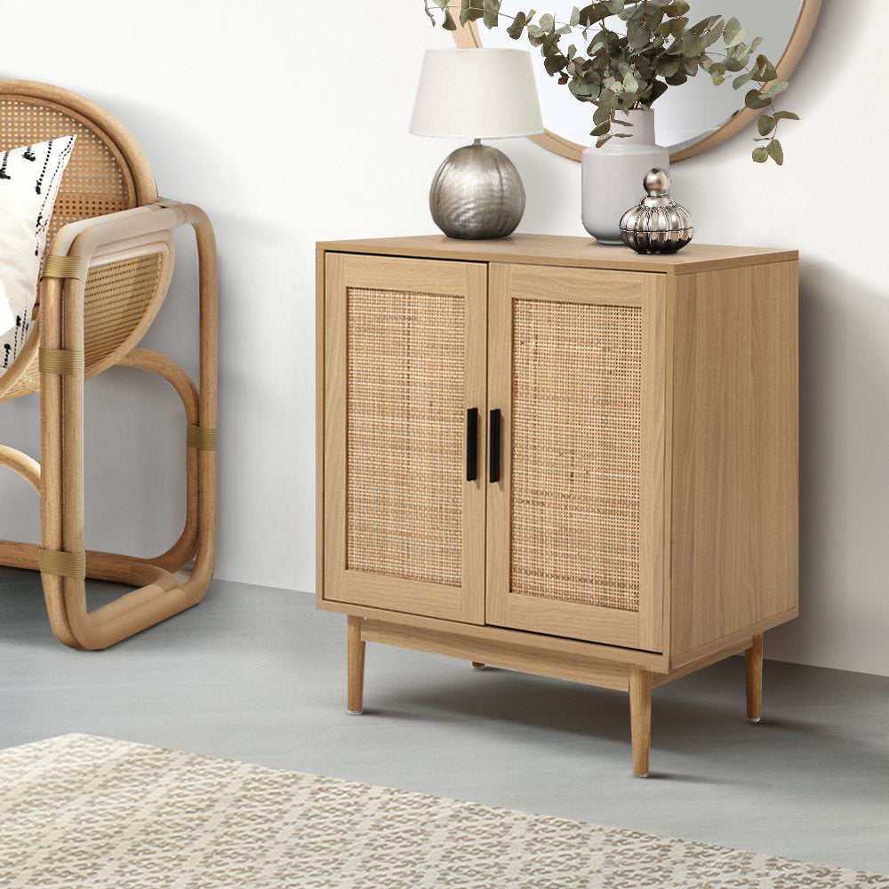 Artiss Two Door Rattan Buffet Sideboard