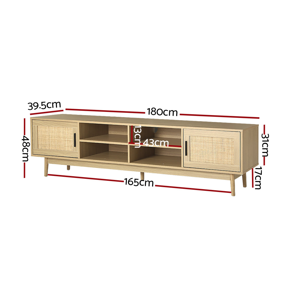 Artiss Coastal Rattan TV Entertainment Unit 180cm