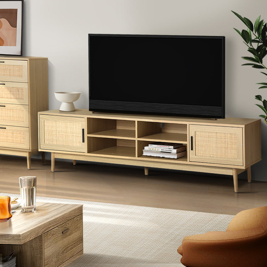 Artiss Coastal Rattan TV Entertainment Unit 180cm