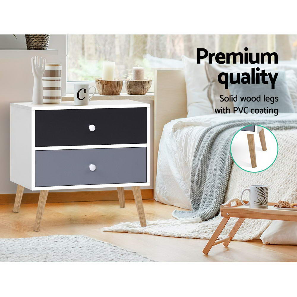 Artiss Scandanavian Style Bedside Table