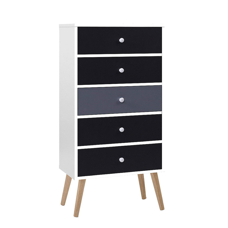 Artiss Scandinavian 5 Drawer Tallboy