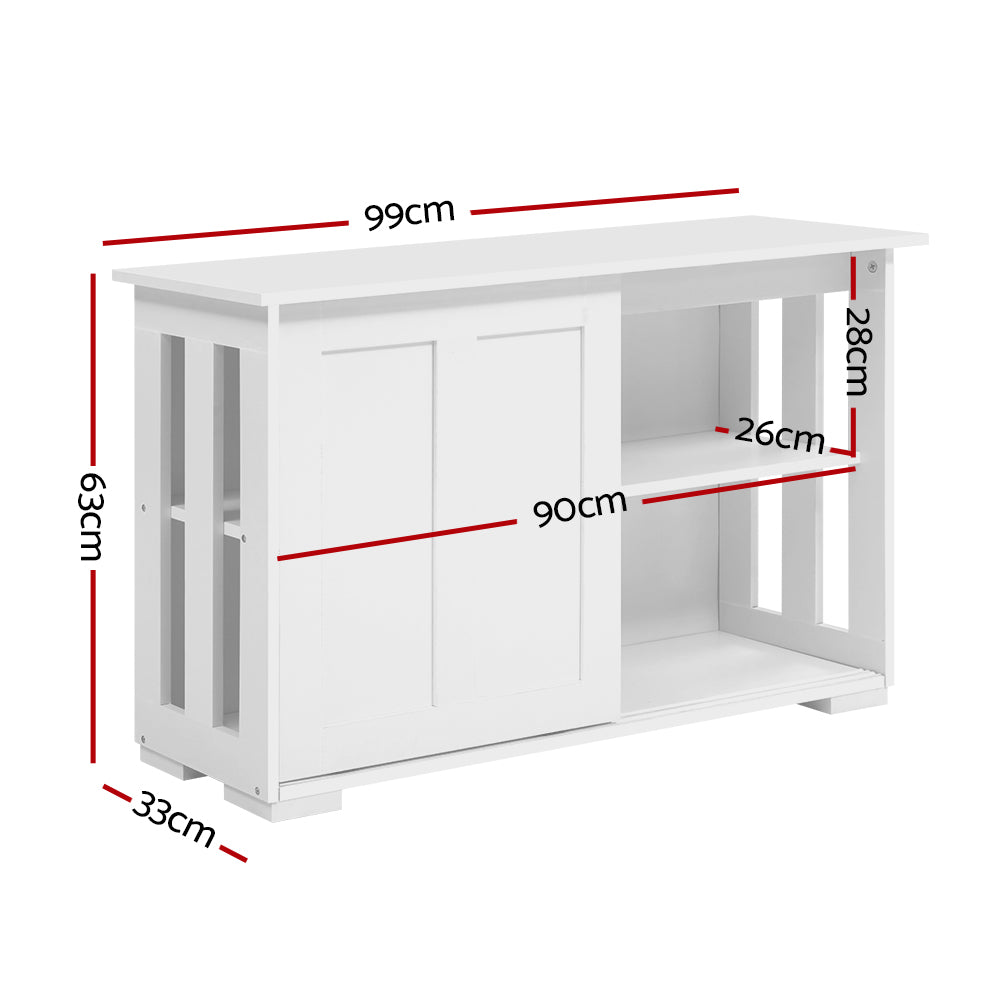 Artiss Buffet Sideboard Sliding Doors White